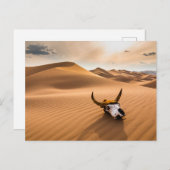 Wüsten | Kuhschädel - Sanddünen Postkarte (Vorne/Hinten)