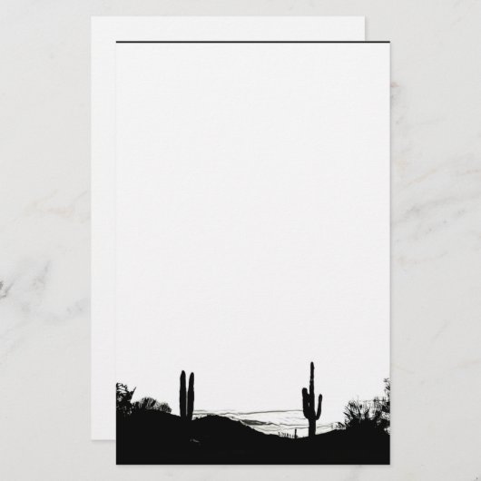 Wüsten-Landschaft Briefpapier (Vorne/Hinten)