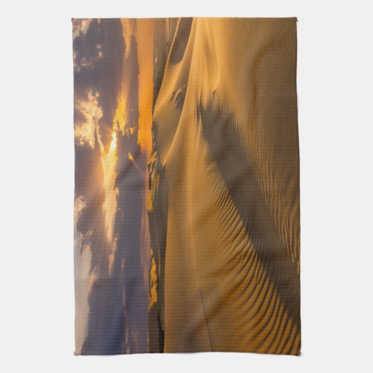 Wüsten | Landschaft der Sanddünen Geschirrtuch (Vertikal)