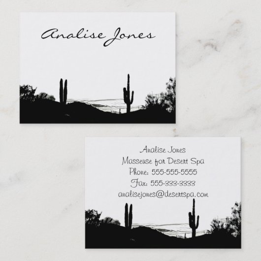 Wüsten-Landschaft Visitenkarte (Vorne/Hinten)