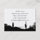 Wüsten-Landschaft Visitenkarte (Rückseite)