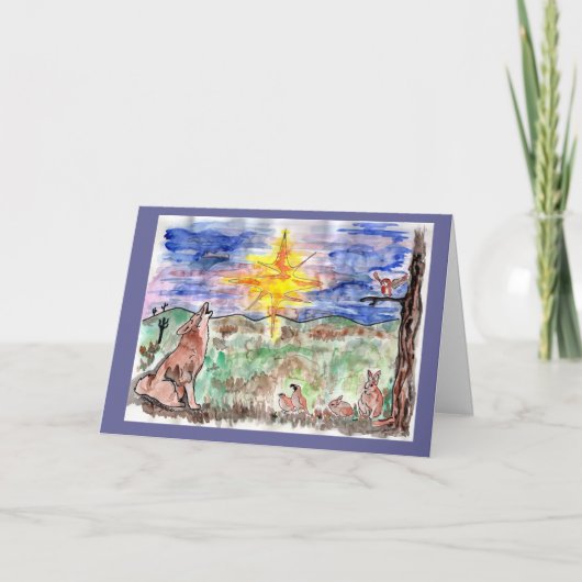 Wüsten-Lebewesen-Weihnachten Feiertagskarte (Vorderseite)