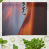 Wüsten | Mann und Kamele in den Sanddünen Geschirrtuch (Gefaltet)