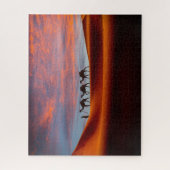 Wüsten | Mann und Kamele in den Sanddünen Puzzle (Vertikal)