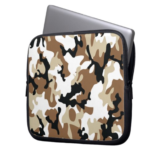 Wüsten-Militär-Camouflage Laptopschutzhülle (Vorderseite Links)