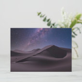 Wüsten | Milky Way Starry Sky Sand Dune Dubai Dankeskarte (Stehend Vorderseite)