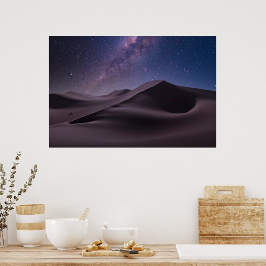 Wüsten | Milky Way Starry Sky Sand Dune Dubai Poster (Küche)