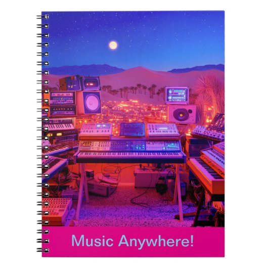 Wüsten-Musikstudio Notizblock (Vorderseite)