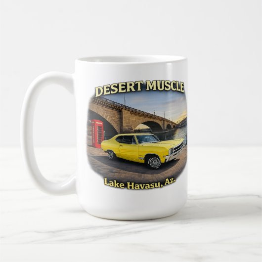 Wüsten-Muskel Retro-Autodesign Kaffeetasse (Links)