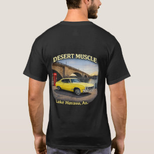 Wüsten-Muskel-Retro-Autodesign T-Shirt