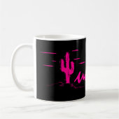 WÜSTEN-Nachtsaguaro-Kaktus Tucsons Arizona Neon Kaffeetasse (Links)
