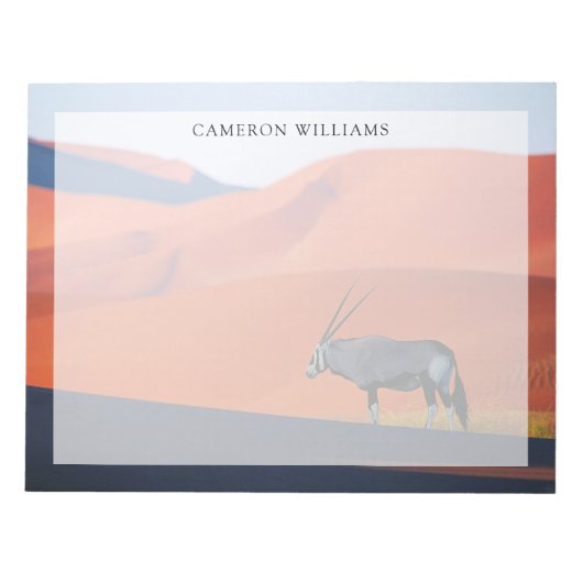 Wüsten | Namib Desert Oryx Notizblock (Vorderseite)