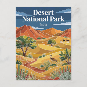 Wüsten-Nationalpark Indien Postkarte