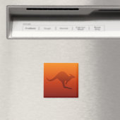 Wüsten-Ombre-Braun-Känguru Magnet (In Situ (Geschirrspüler))