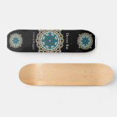 Wüsten-Raten-Skateboard mit Saguaro-Mandala Skateboard (Horizontal)