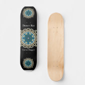 Wüsten-Raten-Skateboard mit Saguaro-Mandala Skateboard (Vorderseite)