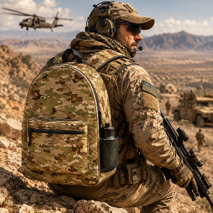 Wüsten-Recon-Tarnmuster Bedruckter Rucksack