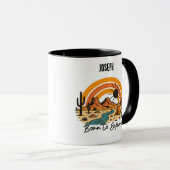 Wüsten-Regenbogen-Camping-Explorer-Abenteuer Tasse (VorderseiteRechts)