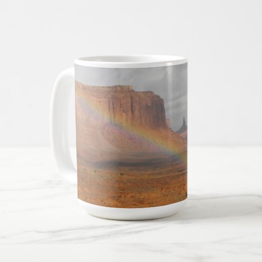 Wüsten-Regenbogen Kaffeetasse (Vorderseite Links)