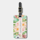 Wüsten-rosa saftige Blumen Gepäckanhänger (Vorderseite vertikal)