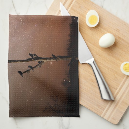 Wüsten | Saguaro Kaktus mit Vögeln in der Wüste Geschirrtuch (Viertel Falte)