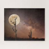 Wüsten | Saguaro Kaktus mit Vögeln in der Wüste Puzzle (Horizontal)