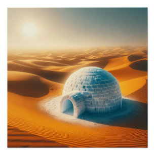 Wüsten-Sand-Iglu Poster