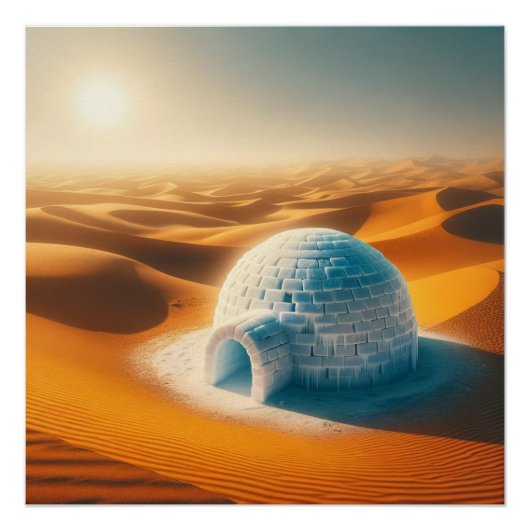 Wüsten-Sand-Iglu Poster (Vorderseite)