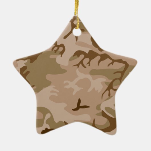 Wüsten-Sand-Tarnungs-Stern-Verzierung Keramikornament (Hinten)