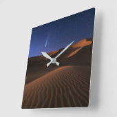 Wüsten | Sanddüne Galaxy Quadratische Wanduhr (Winkel)