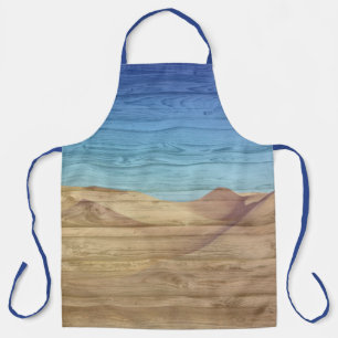 Wüsten Sanddünen schöne blaue Himmel auf Holzkorn Schürze