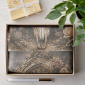 Wüsten-Schädel-Torbogen-Decoupage-Papier Boho West Seidenpapier (Geschenk)