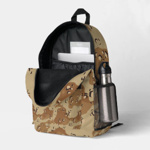 Wüsten-Schoko-Chip-Militärtarnmuster Bedruckter Rucksack
