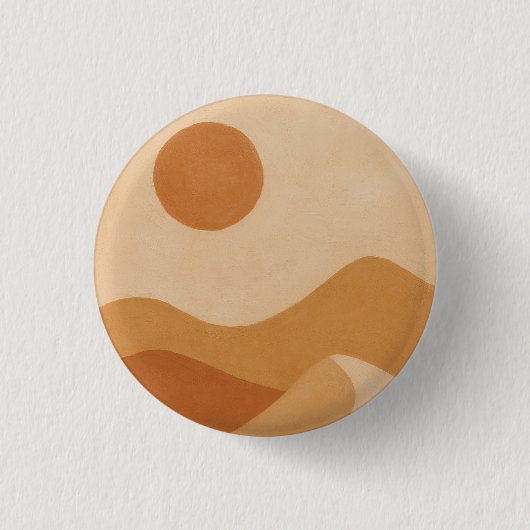 Wüsten-Sonnen-Minimal Button (Vorderseite)