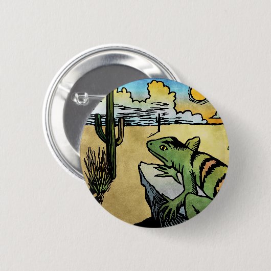 Wüsten-Sonnenaufgang Button (Vorne & Hinten)