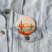 Wüsten-Sonnenuntergang-Minimalist-Emblem Button (Beispiel)