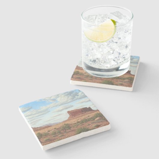 Wüsten-SteingetränkeUntersetzer Steinuntersetzer (Seitenansicht)