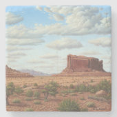 Wüsten-SteingetränkeUntersetzer Steinuntersetzer (Vorderseite)