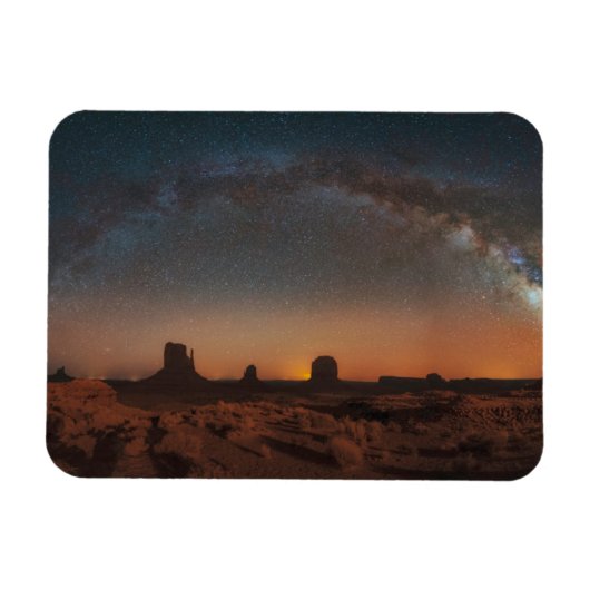 Wüsten | Sternenhimmel über einer Wüstenlandschaft Magnet (Horizontal)