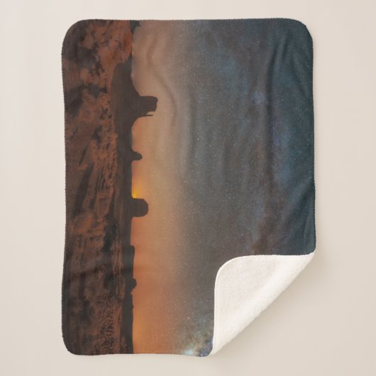 Wüsten | Sternenhimmel über einer Wüstenlandschaft Sherpadecke (Vorderseite)