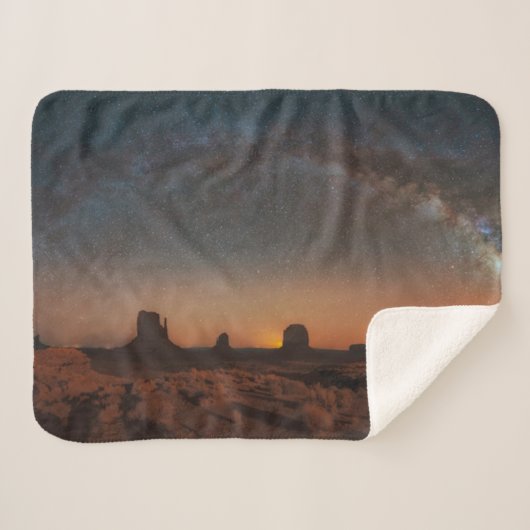 Wüsten | Sternenhimmel über einer Wüstenlandschaft Sherpadecke (Vorderseite (Horizontal))