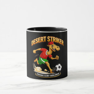 Wüsten-Stürmer Kamel-Fußball-Maskottchen - Marokko Tasse