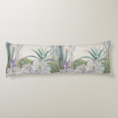 Wüsten-südwestlicher Kaktus saftiges Shiplap Holz Seitenschläferkissen (Rückseite)