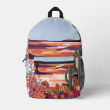 Wüsten-Sukkulenten-Rucksack – Abstrakte Landschaft