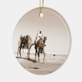 Wüsten-Szene mit Kamelen Keramik Ornament (Links)