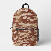 Wüsten-Tarnmuster Bedruckter Rucksack (Vorderseite)