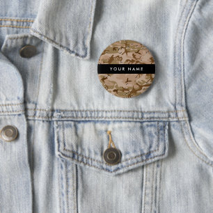 Wüsten-Tarnmuster-Steine, Ihr Name, Personalisiere Button