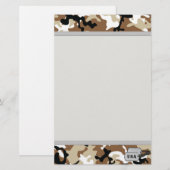 Wüsten-Tarnung mit Identifikations-Umbau Briefpapier (Vorne/Hinten)