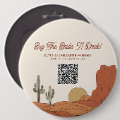 Wüsten-Thema-Kaufe der Braut ein Getränk QR-Code Button (Vorne & Hinten)