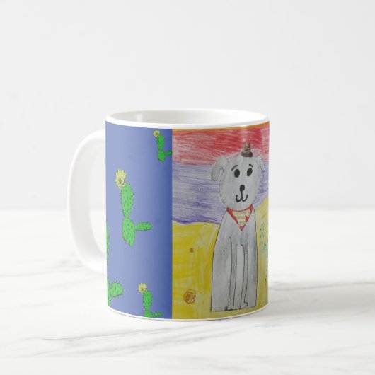 Wüsten-Themahundeentwurfs-Kaffee-Tasse Kaffeetasse (Vorderseite Links)